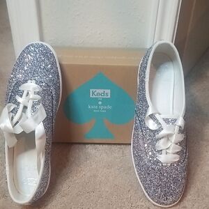 Keds Silver Glitter Sneakers Low-Top Casual